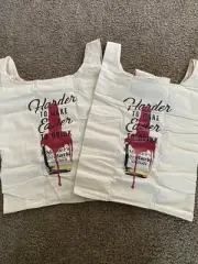 Makers Mark Whiskey Canvas Bags Tote Grocery Sack Foldable W/ Button Advertising