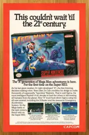 1993 Mega Man X SNES Super Nintendo Vintage Print Ad/Poster Official Promo Art