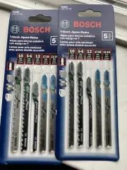 2~ NEW BOSCH T500 JIGSAW BLADES ASSORTMENT T-SHANK JIGSAW BLADES 2~ PACKS OF 5
