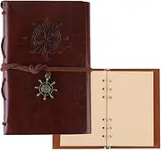 OSYLICT Leather Journal Notebook,Small 3 x 5 inch Vintage Daily Notepad for Writing Pad 75 Pages,Antique Travel Diary Sketchbooks for Women Men Artist Gifts (RED BROWN)