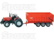 Tractor 1/87 Scale SIKU Fits for Massey Ferguson Tractor with Trailer