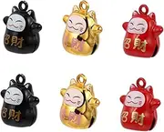 SAFIGLE 1set Lovely Cat Bell Pendant Material Chinese Design for Pet Accessories and Giving