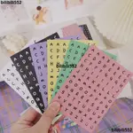 數字編號貼紙 韓國INS風少女心英文字母數字彩色圓形 貼紙 手帳相冊DIY裝飾小貼畫