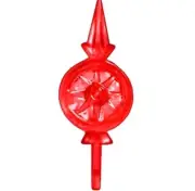Red Medallion Compass Star Vintage Round Topper For Ceramic Christmas Trees