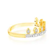 Luminesce Lab Grown 9ct Yellow Gold Ring in 26 Diamonds, P