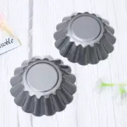 12 Pcs Tart Mold Carbon Steel Pans Cupcake Cases White Cheesecake