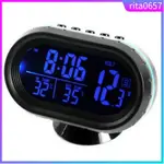 CAR THERMOMETER DIGITAL CLOCK DC 12V AUTOMOBILE CLOCK LED LI