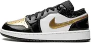 [Nike] Big Kid's Air 1 Low SE Black/Metallic Gold-White (DR6970 071)