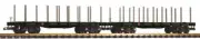 PIKO 38784 G Scale PRR Flatcar w/Stakes, 2-Pack