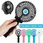 NEW Portable Hand Held Small Folding Desk Fan Cooler Rechargeable Cooling H4I6