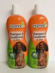2 Bottles Espree ~ Tropical 2-in-1 Shampoo & Conditioner for Dogs with Aloe Vera