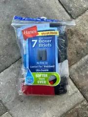 Hanes Boys' 7-Pack Boxer Briefs ComfortSoft Dyed Flex Tag-free undewear M 10-12