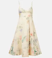 [Zimmermann] Zimmermann Illuminate linen midi dress AU 12 multicoloured