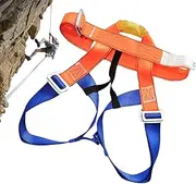 Climbing Harness Safe | Half Body Safety Belt | Rappelling Climbing Equipment Fire Brigade Rescue Waist Belt Thick Comfortable Wiring Harness for Builders Durable Adjustable Safety Equipment