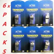 6 x ACME Thunderer Whistle 58.5 Large Referee Solid Brass Whistle Nickel Plated