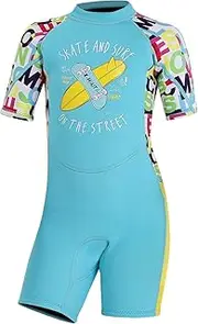 DIVE & SAIL Kids 2.5mm Warm Wetsuit One Piece UV Protection Shorty Suit