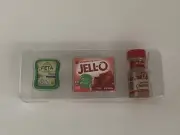 Zuru- LOT of 3- McCormick Ground Cinnamon, Feta Cheese, JELL-O