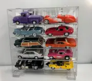 Model Diecast 1:18 Display Case holds 10~ ANGLED SHELVES