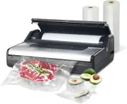 Vacuum Sealer Machine | Built-In Bag Roll Saver (Up to 50’) and Cutter | Double