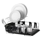D.Line Stainless Steel 2 Tier Dish Rack With Draining Board - Robins Kitchen