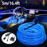 EL Wire Interior Car LED Strip Lights 16.4ft USB Powered Car LED Lights ☸