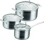 [Scanpan] Impact Stainless Steel 3-Piece Cookware Set with Lids