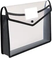 Document Folder Clear Wallet Large Capacity File for Organizing Important Documents Water Scratch Resistant Convenient Card Slot for Quick Access