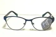 NEW FOSTER GRANT 5th and Madison READING GLASSES +1.00 strength Blue Metal Cathy