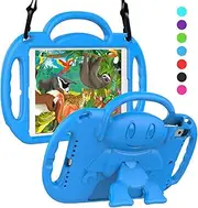 SUPLIK Kids Case for iPad 5th/6th Generation (9.7 inch, 2017/2018), iPad Air 1 & Air 2 & Pro 9.7 Kids Case with Shoulder Strap Handle Stand for iPad 5/6 & iPad Air 1st/2nd Gen, Blue