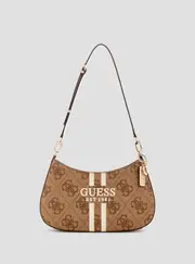 GUESS Women's Brown Logo Noelle Shoulder Bag
