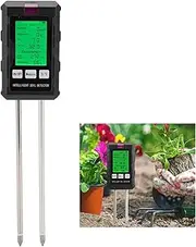 6 in 1 Soil PH Meter for Plants, Soil Fertility/Moisture/Humidity/Light/pH/Temperature Test Kit - Rotatable Head, Backlight, Sensitive Probe for Farming