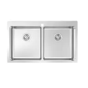 Abey Double Leichardt 45LT With Taphole And Overflow Laundry Tub