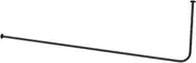 Room Divider Curtain Rod, Metal Curtain Rods For Hanging Curtains, Wall-Mounted L-Shaped Rod Shelf, Fitting Room Curtain Rod Stand(Black,200x60cm)