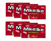 6x Mike & Ike Red Rageous Chewy Confectionery Candy Lollies Sweets Box 120g