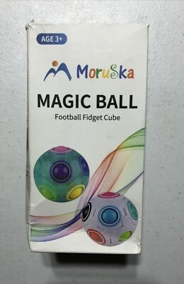 Football Fidget Cube ~ Toy Push Pop Magic Ball Puzzle 12 Sides Rotation 2pk