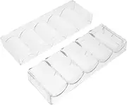 PERSELOSO 2pcs Chip Box Tray Chip Case Chip Storage Chip Holder Poker Card Storage Chips Storage Chips Organizer Clear Chips Case Clear Poker Chip Rack Poker Card Rack Acrylic Transparent