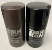 Zirh Corduroy Deodorant Stick & Zirh Ikon Deodorant 2.6 oz each*Twin Pack*