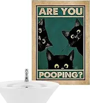 Animal Wall Pictures - Printing Modern Canvas Animal Picture Artwork for Bathroom,Vintage Retro Tin Signs Bathroom Decor Wall Art Poster Canvas Art Prints for Living Rooms Bedrooms