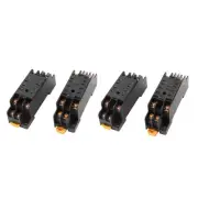 4 Pcs PYF-08A 8P Screw Terminal Relay Socket Base DIN Rail for HH52P