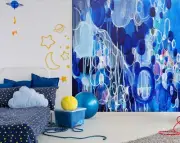 3D Blue Bubble A723 Wallpaper Wall Mural Self-adhesive Misako Chida Amy