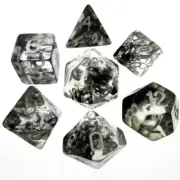 Nebula Black Polyhedral 7-Die Set HD Dice