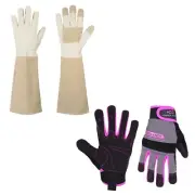 2 Pairs of Rose Pruning Gloves for Men & Women, Women Safety Work Gloves Utility