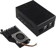 ZDE Aluminum Case ZC502 with Active Cooler ZP536 for Raspberry Pi 5 2GB/4GB/8GB/16GB Support PCIe to M.2 NVMe PoE HAT WiFi7 PCIe Peripheral Board ZP512/ZP513/ZP515/ZP516/ZP517A/ZP581/ZP582/ZP590B