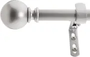 5/8" Classic Ball Bay Window Curtain Rod Set, Dark Nickel
