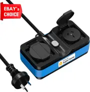 Outdoor Indoor Waterproof WiFi Smart Plug 10A 2 Sockets Alexa Google Control