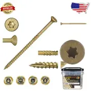 Tan XL1500 Exterior Star Drive Deck Screws, 5lb - 240 Count, 4" Length