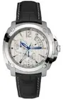 New Authentic Gc Guess Collection X78003G1S Black Leather strapWhite Dial watch