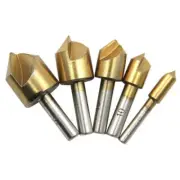 90 ° Single Edge Titanium Plated Chamferer 5pc Woodworking Hole Opener Milling C