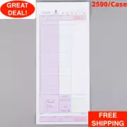 2500 Case 2 Part Carbonless Restaurant Diner Server Guest Order Receipt Check