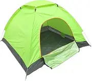 Toddmomy Automatic Folding Tent for Persons Beach Tent with Double Door Ventilation Family Camping Shelter Portable and Easy Setup Green and Grey Design